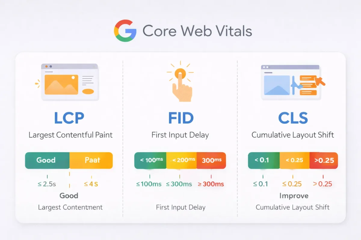  Core Web Vitals (Chỉ số trải nghiệm trang)