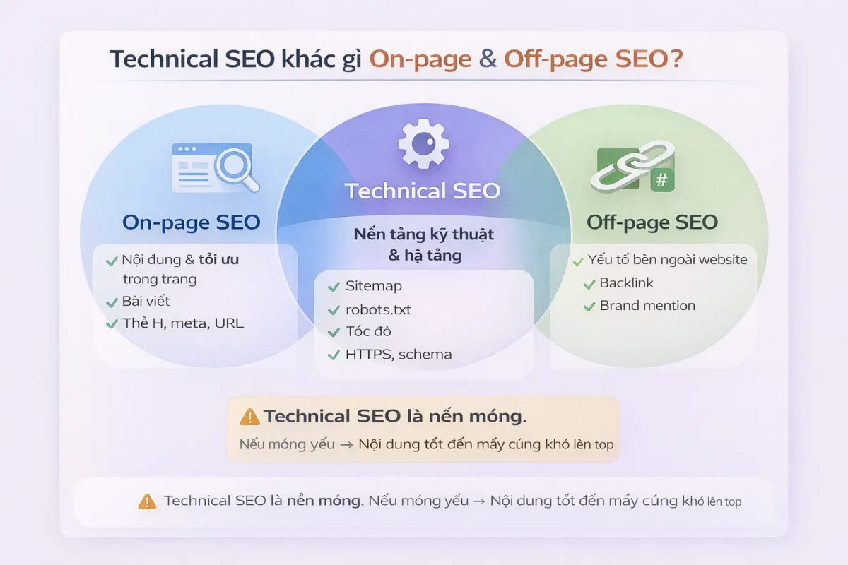 Technical seo vs onpage vs offpage