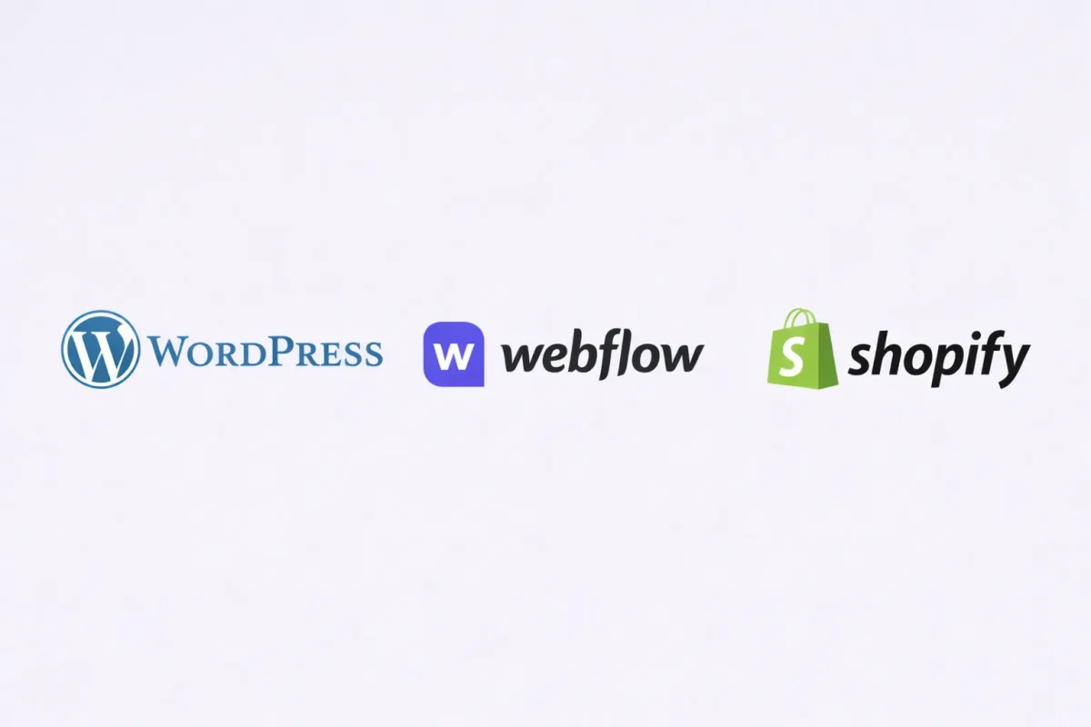 WordPress, Webflow, Shopify